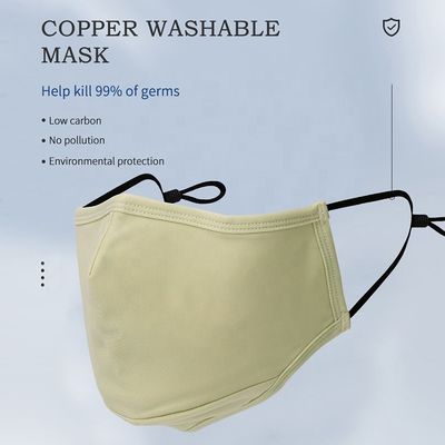 Ion Knitted Cotton Washable Reusable de cobre de prata o ODM do OEM da máscara protetora