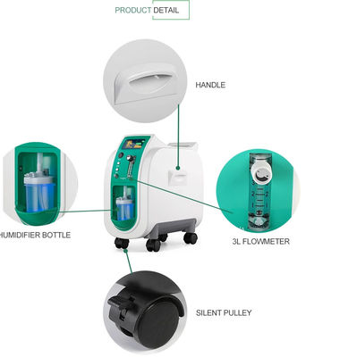 Fácil opere o concentrador 8.8KG do oxigênio de 3 litros para a casa da clínica do hospital