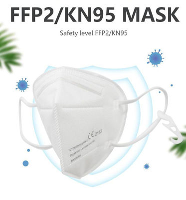Máscaraes protetoras não tecidas descartáveis da máscara KN95 EN149 FFP2 da dobra lisa