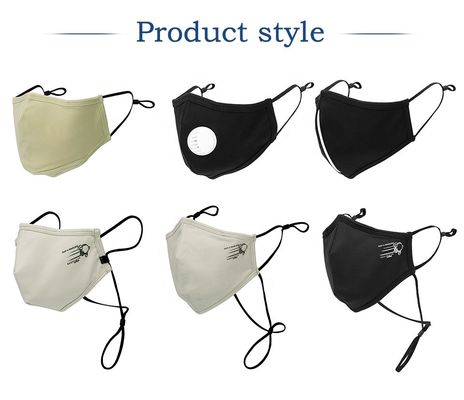 Cobre reusável lavável respirável Ion Fabric Mask Cotton Material 24*14cm