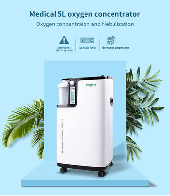 concentrador portátil médico do oxigênio 220V 5 litros pelo minuto