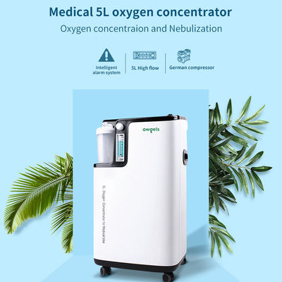 Pureza alta de baixo nível de ruído do concentrador médico portátil 96% do oxigênio 5L